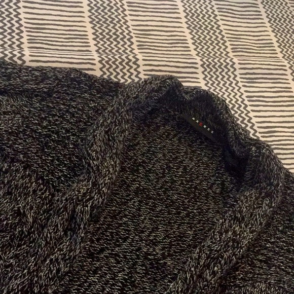 Heavy black and white open cardigan - Picture 5 of 6